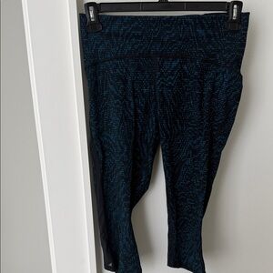 lululemon athletica Teal and Black Textured Leggings